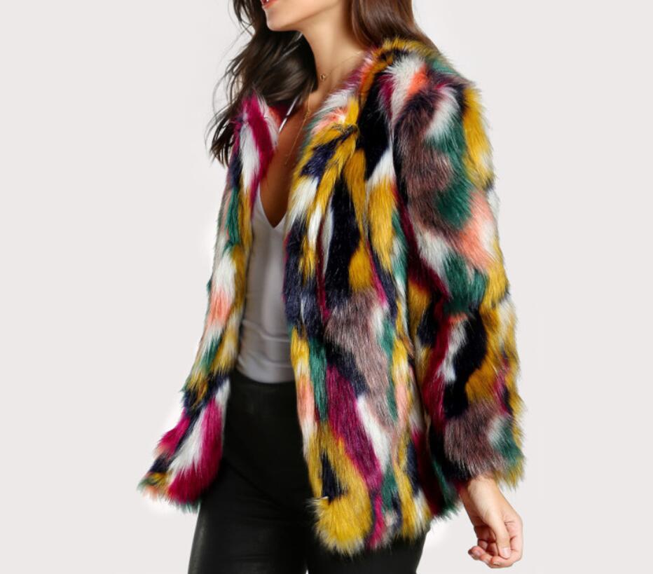 Hinal Women's Faux Fur Coat