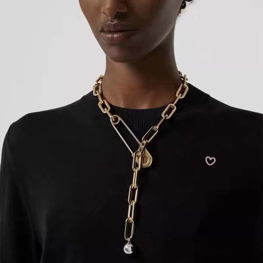 Paperclip Lariat Necklace