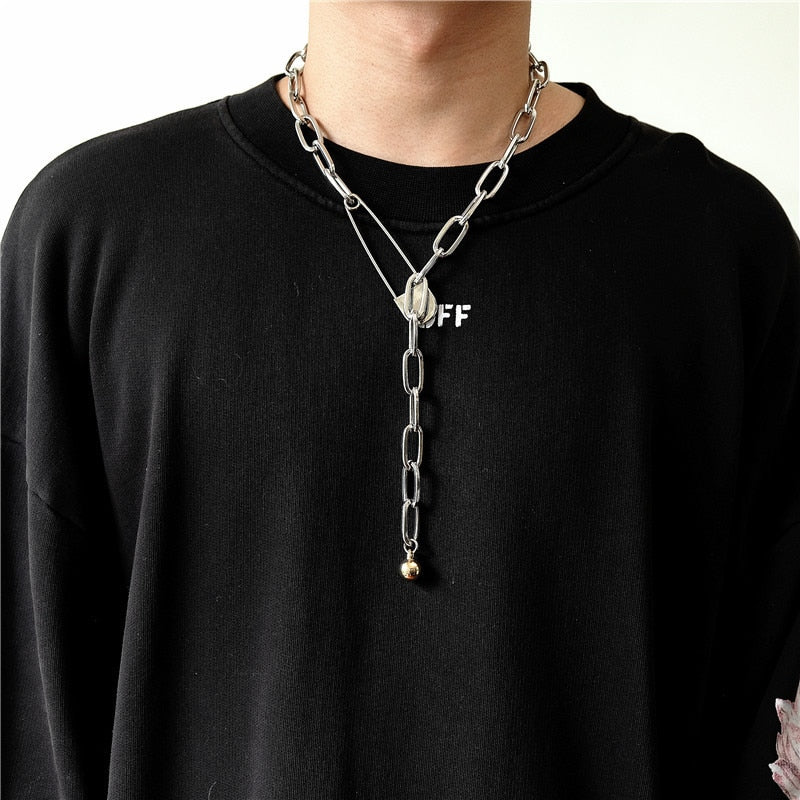 Paperclip Lariat Necklace