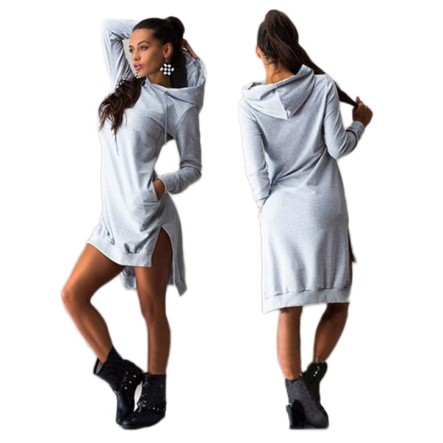 Georgia Hooded  Sweatshirt Dress